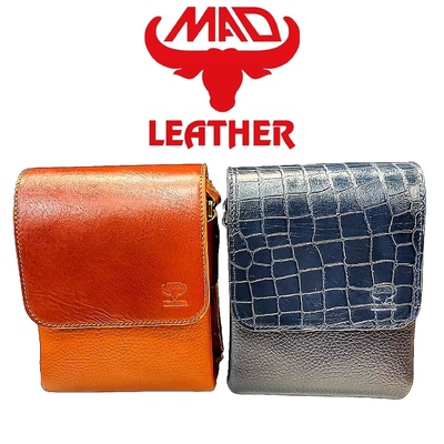 کیف مردانه دوشی چرم ماد مدل 128 MAD Leather 