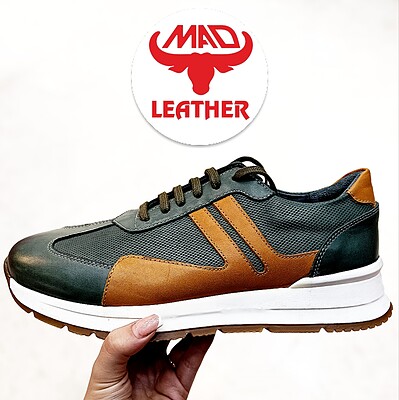 کفش کتونی مردانه چرم ماد مدل 3090 MAD Leather
