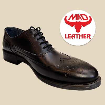 کفش مجلسی مردانه چرم ماد مدل اچ لیزری MAD Leather H